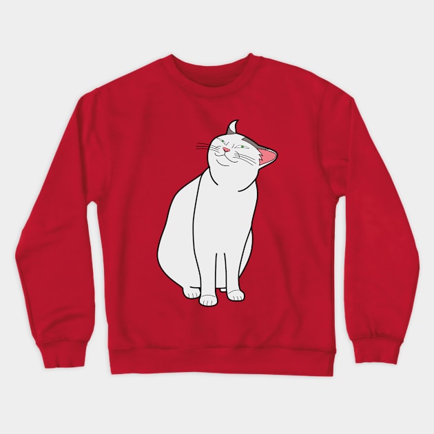 Smug Cat Meme Crewneck Sweatshirt by Sashen